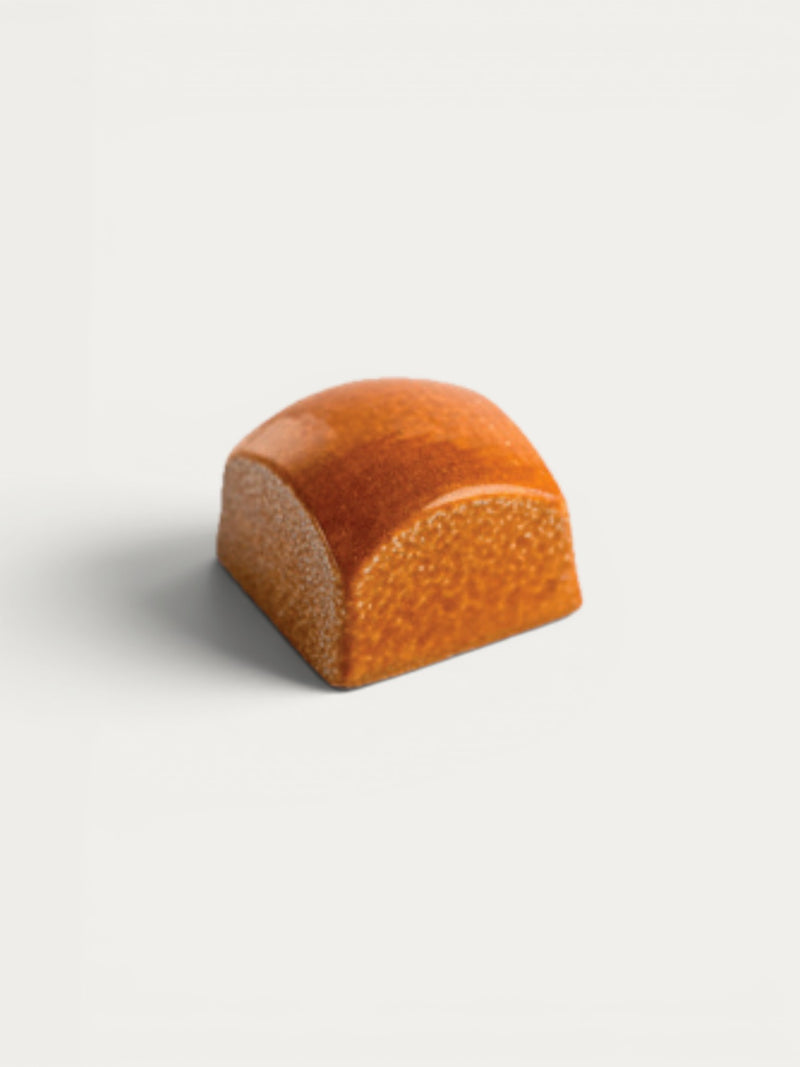 Norman Love Confections Caramel Latte chocolate: coffee liquor-infused caramel in milk chocolate shell.