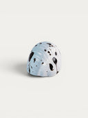 Norman Love Confections Coconut chocolate confection with white chocolate filling and dark chocolate drizzle.