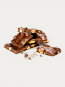 Norman Love Confections No Sugar Added Dark Chocolate Bark with almonds and hazelnuts.