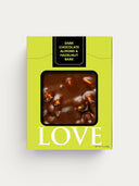 Norman Love Confections Dark Chocolate Almond & Hazelnut Bark with roasted nuts embedded in rich dark chocolate.