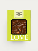 Norman Love Confections No Sugar Added Dark Chocolate Bark with almonds and hazelnuts.