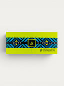 Norman Love Confections 10 Pc Dark Chocolate Gift Box with geometric blue and black band.