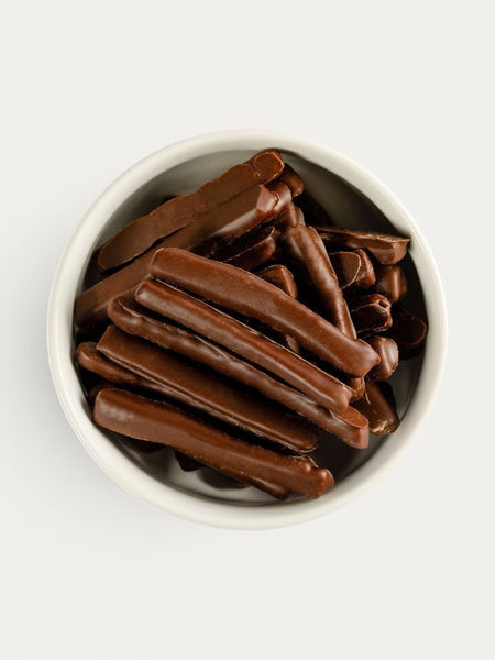 Dark Chocolate-Covered Orange Sticks – Norman Love Confections