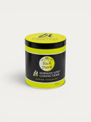 Norman Love Confections Rich Dark Sipping Chocolate in a black and lime green 16 oz decorative metal tin.