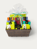 Norman Love Confections Lots of Love gift basket featuring an assortment of gourmet chocolates in a woven basket