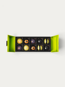 Norman Love Confections 10 piece Halloween chocolate gift box featuring assorted hand-painted gourmet truffles.