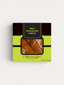 Norman Love Confections Milk Chocolate Turtle with caramel, pecans, and milk chocolate.