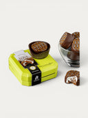 Norman Love Confections S'more Love dark chocolate candy with graham cracker, marshmallow, and caramel filling.