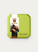 Norman Love Confections Sea Salt Caramels, 9 pieces of chocolate-covered vanilla caramels with sea salt.